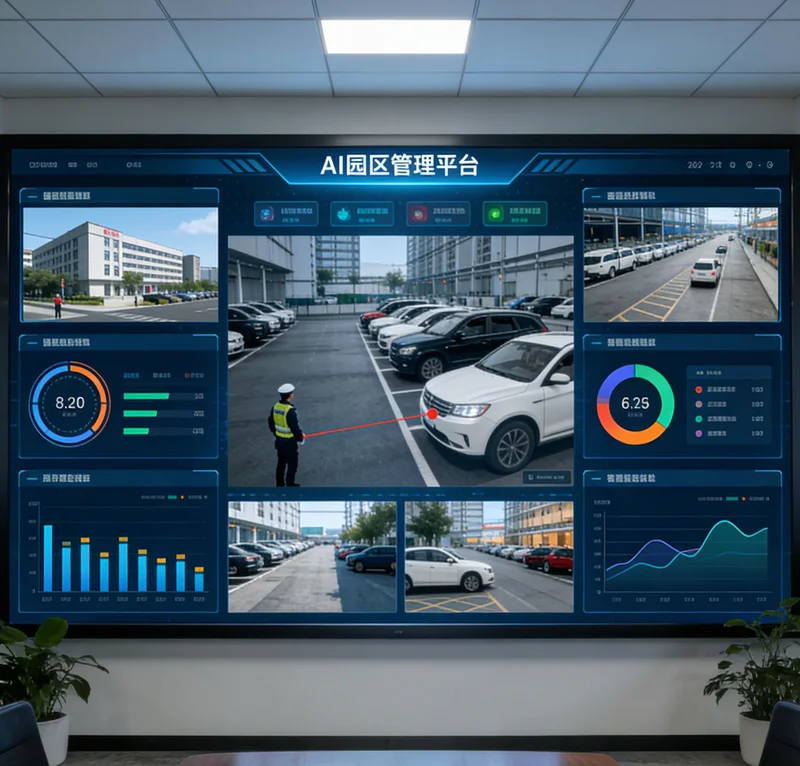 AI摄像头在脱硫区域关键管道的安装示意图