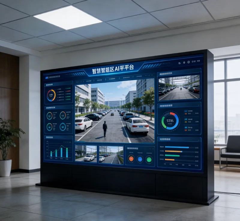 煤矿巷道内，多个传感器布置示意图，数据流向中央AI分析平台