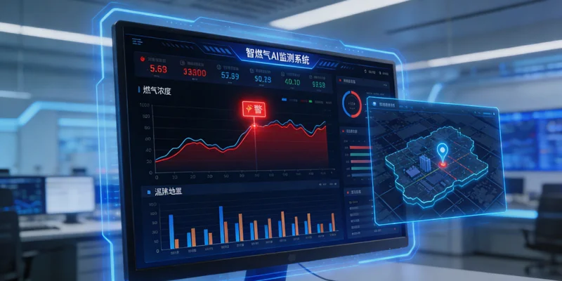 一张示意图，展示管材生产线上关键能耗监测点的位置，如挤出机、冷却塔、空压机