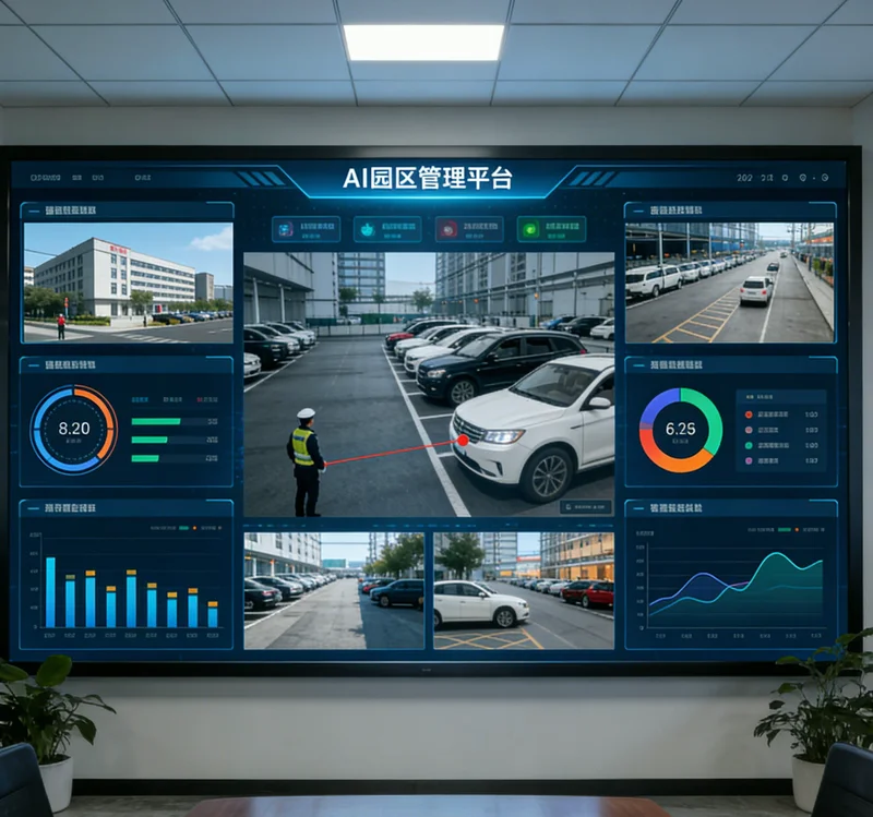 舵机装配产线上，AI视觉检测设备正在对工件进行拍照检测