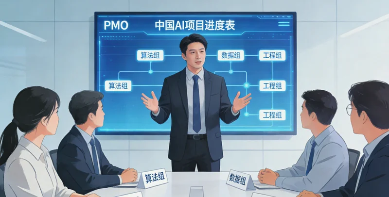 一个分三阶段(试点、推广、集成)的AI项目落地实施路线图