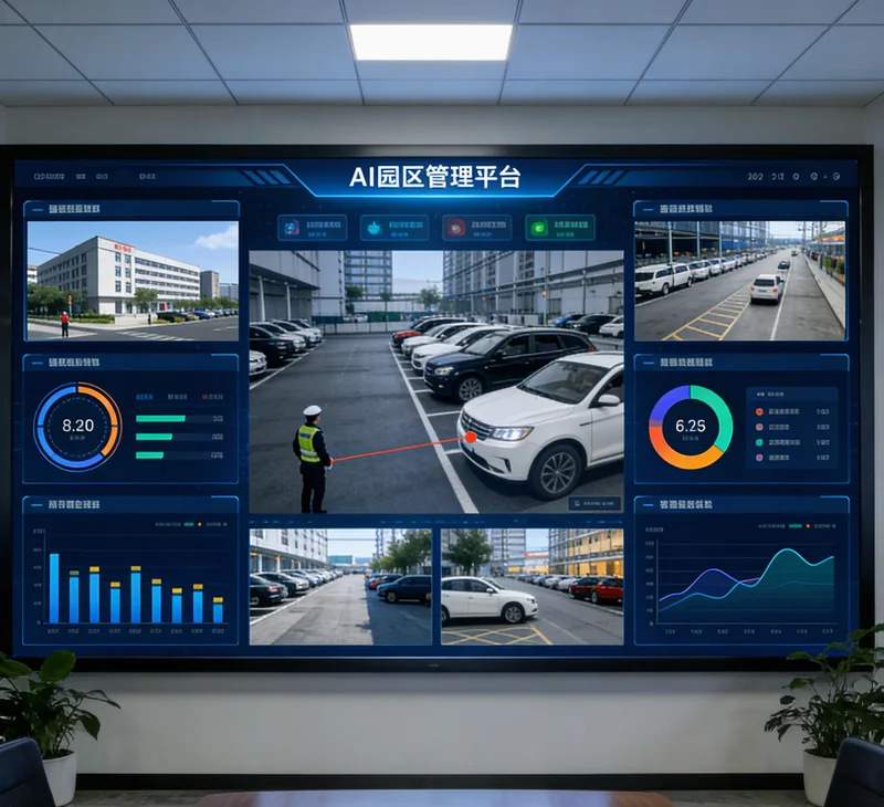 安装在进料口上方的AI视觉识别系统及实时监控报警界面