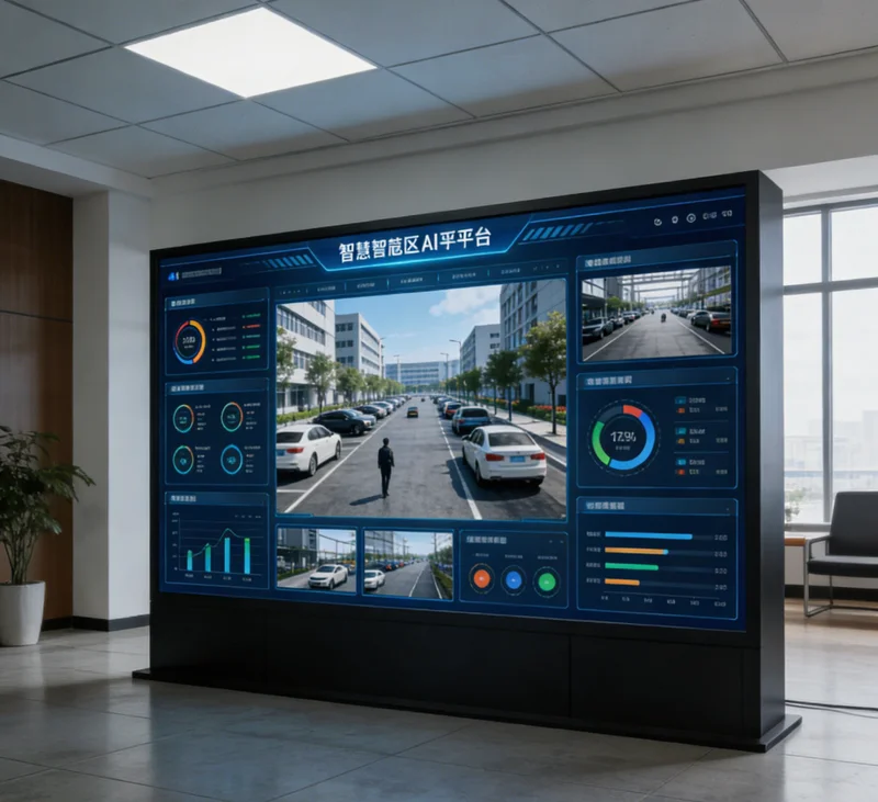 一张硬糖生产线示意图，标注了AI摄像头建议部署的关键点位：投料口、冷却带、包装前段等
