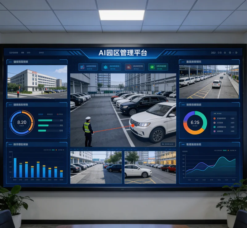 电脑屏幕上显示AI生产排程系统的甘特图界面，清晰展示机台任务安排