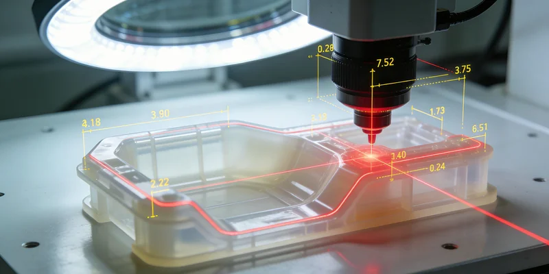 工厂质检员正在使用卡尺手动测量鞋底尺寸