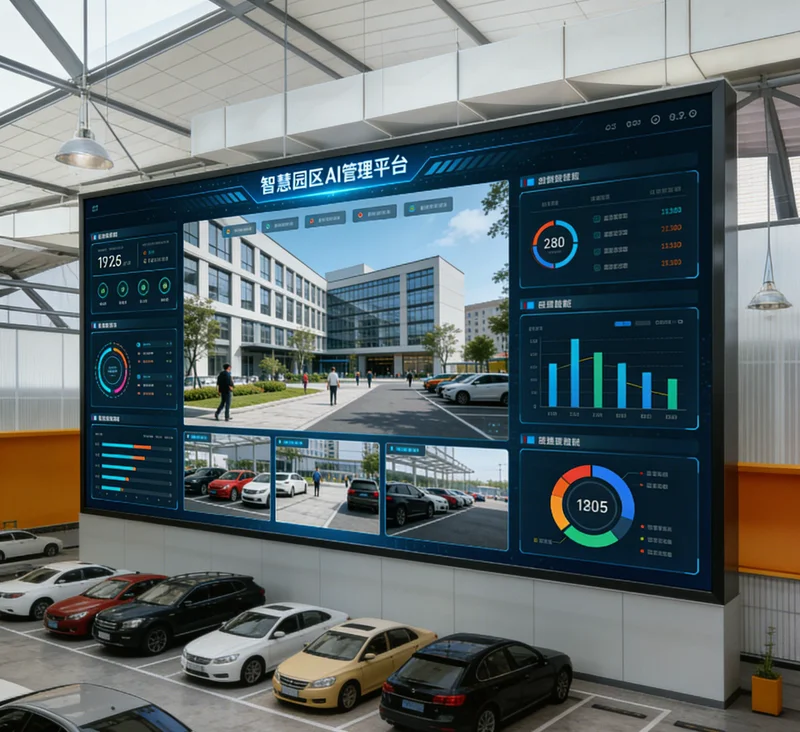 安装在冲压生产线末端的AI视觉测量系统，正在自动检测工件