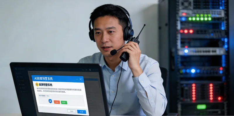 汽车冲压车间内，一台大型压力机正在工作，机身上装有数个传感器