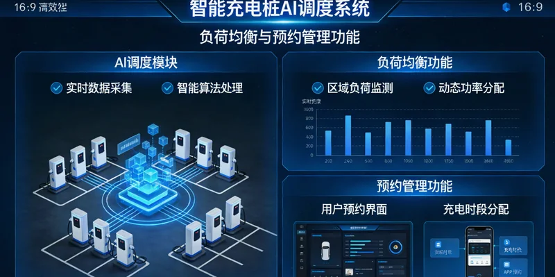 AI电网调控系统成本构成饼图，展示软件、硬件、服务等占比