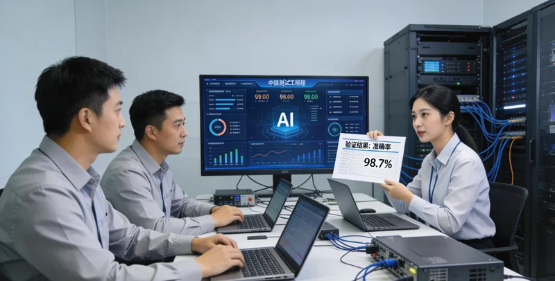 在电脑上现场测试AI翻译系统，对比不同翻译结果