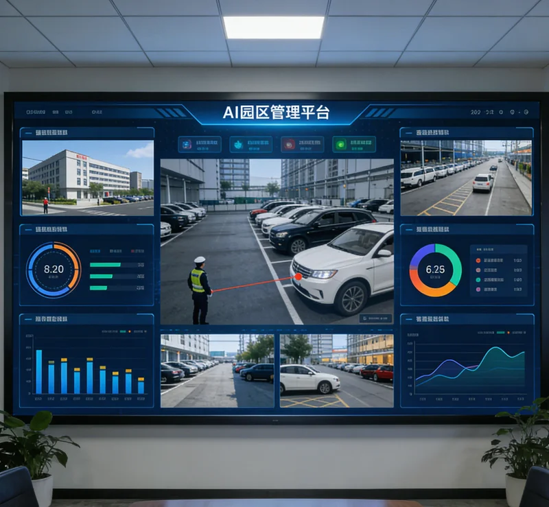 技术人员正在田间对安装AI系统的喷灌机进行测试调试