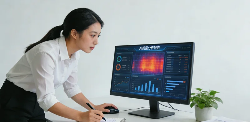 防伪标签生产线上,工人正在进行传统目视检查