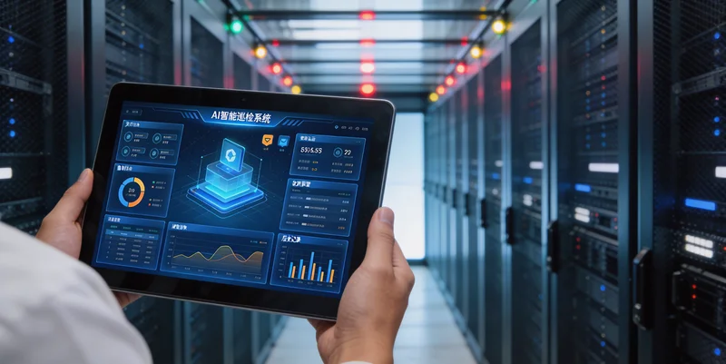 工程师正在老旧轧机控制柜旁安装数据采集传感器