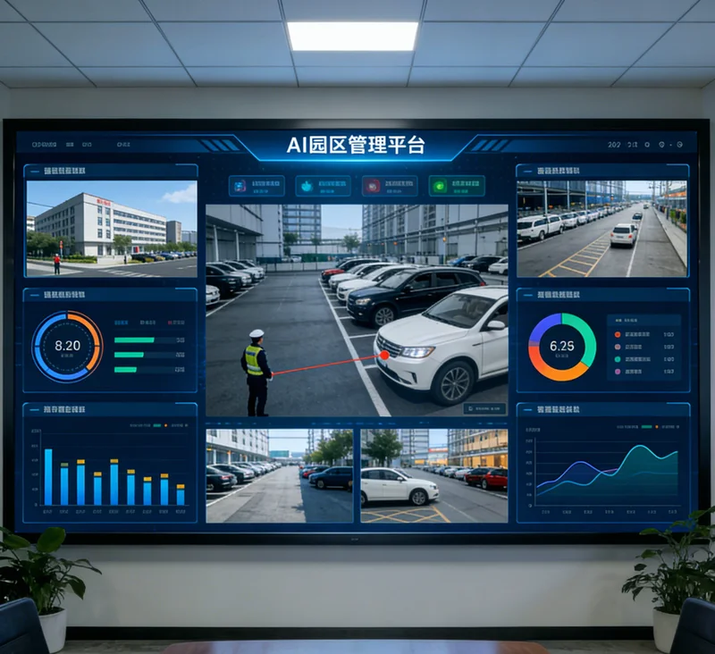安装在花边生产线上的AIMES系统硬件，包含相机、光源和支架