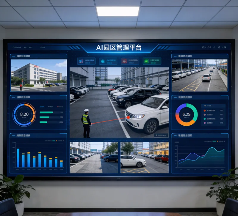 复合背板产线上安装的AI视觉检测相机工作场景