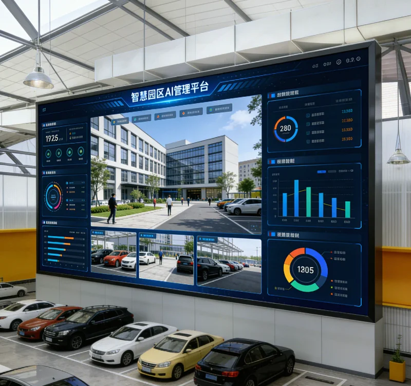 公交驾驶室内安装的AI行为分析摄像头工作示意图