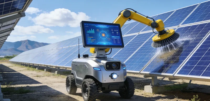 一台老式冲床处于停机状态，维修工正在检查