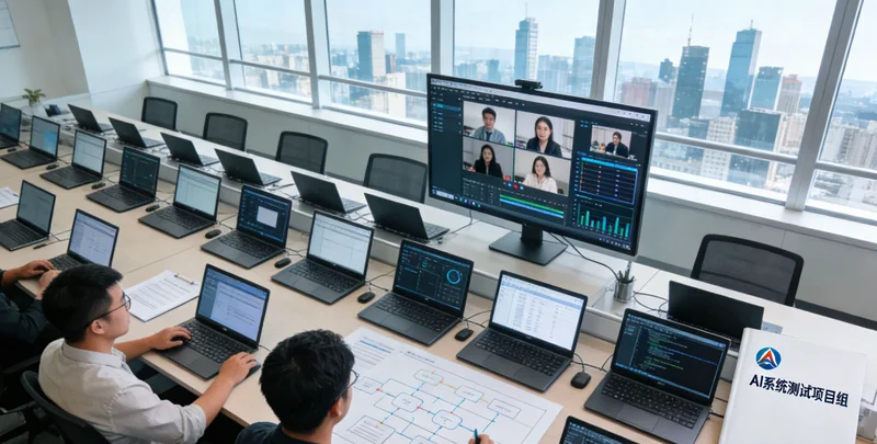 电缆附件生产线上，质检员正在强光下仔细检查产品外观