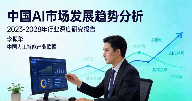 一张示意图，左边是业务人员指着流程图，右边是技术人员在电脑前，中间有对话气泡