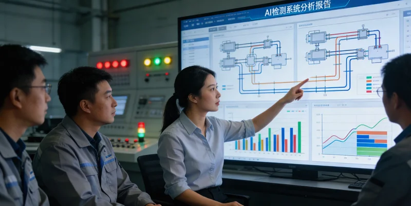 质检员在强光下检查激光投影仪外壳