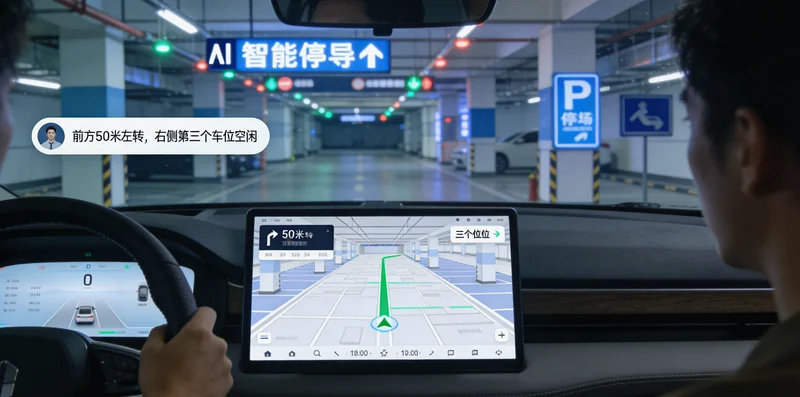 港口内停放的自动驾驶卡车,部分车辆闲置