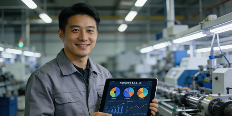 家具补漆流水线末端,工人正在灯箱下比对色板,面露难色。