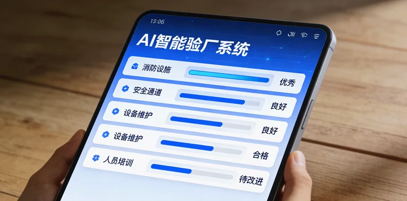 针刺无纺布生产线上，质检员正在强光灯下仔细检查布面