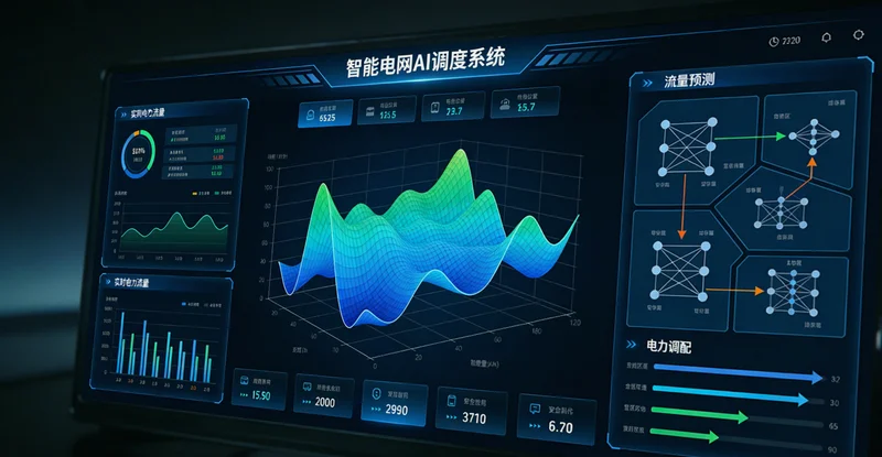 传统炼油厂调度中心场景，调度员正在监控多个屏幕
