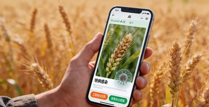 凌晨时分，菇农打着手电在菇棚内查看温湿度计