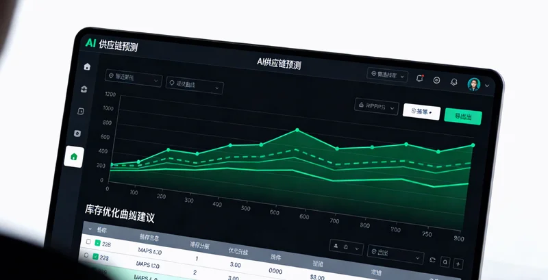 AI供应链预测系统可视化数据看板界面
