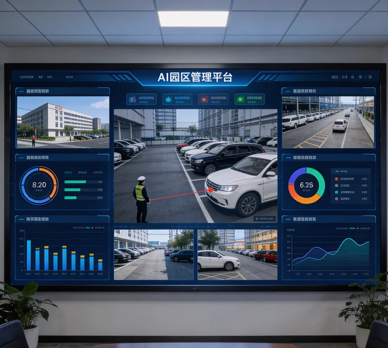 文旅小镇内,游客正在使用一台AI翻译自助终端机进行查询