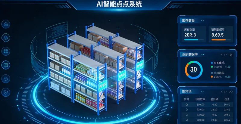 正极材料仓库内,工人正在手工盘点不同批次的原料袋,旁边堆放着纸质单据,场景略显混乱