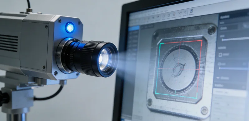 铝扣板表面因混凝土杂质导致的涂层起泡和开裂缺陷特写照片