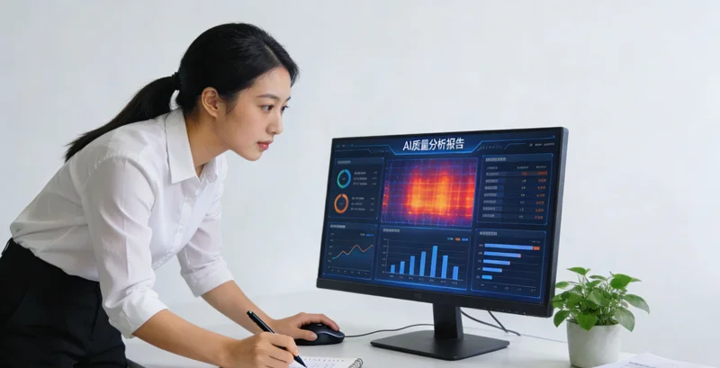 一张示意图,左侧是堆积如山的纸质工单文件夹,右侧是一个疲惫的定损员面对多个电脑屏幕,屏幕上显示着复杂的区块链交易数据图表。