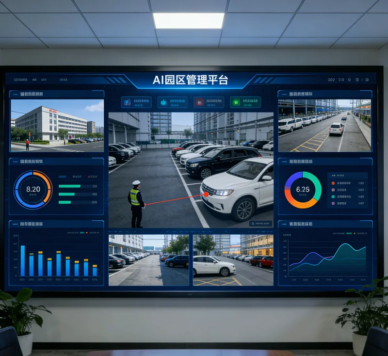 安装在工位上的多台工业相机正对船体部件进行自动化尺寸测量