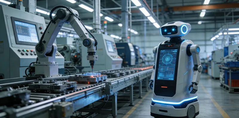 纺织车间内，工人正在传统验布机前检视布面