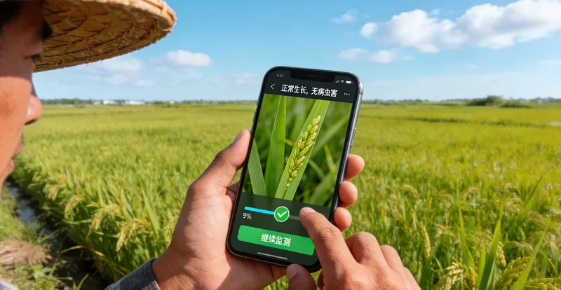 果园工人手持笔记本在记录