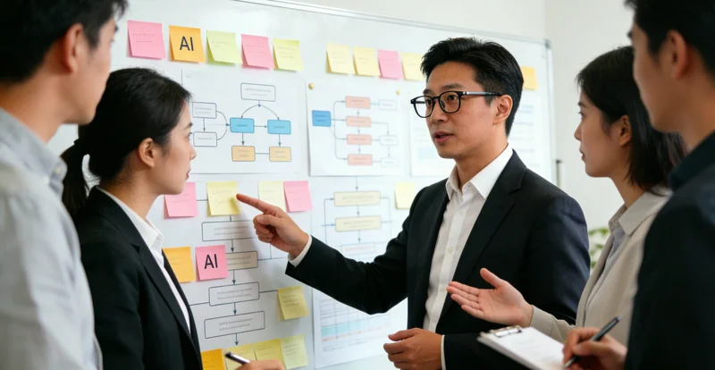 一张分三期实施的甘特图，清晰展示从试点车间到全厂推广的步骤与目标