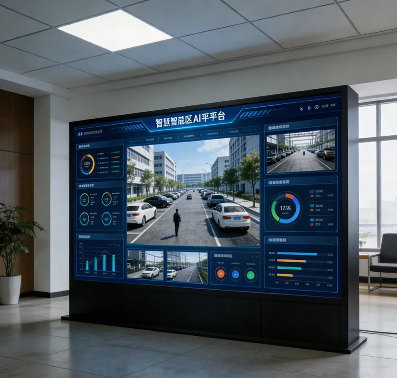 一张示意图，展示AI能耗优化系统如何从设备采集数据，经过云平台分析，再下发优化指令的流程
