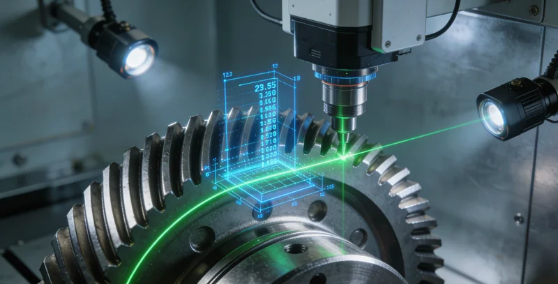 破碎机锤头在AI视觉检测工位上进行检测