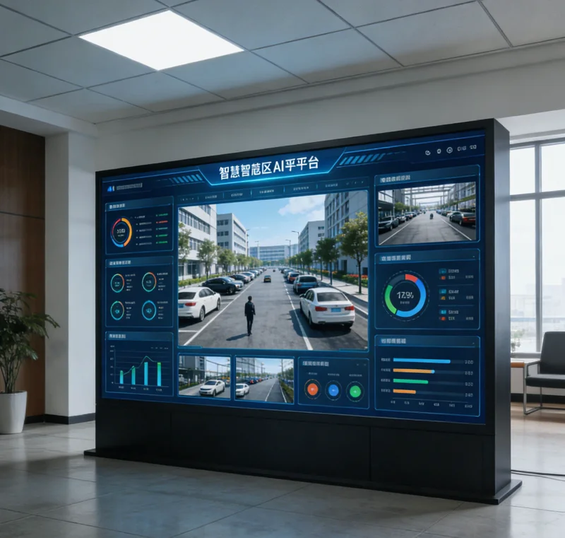 AI供应链预测系统连接内外数据源的示意图