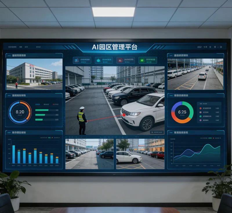 工程师正在电池车间工位旁，调试AI摄像头和边缘计算设备，进行现场验证测试。