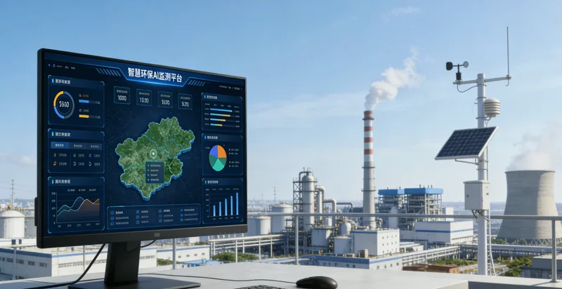 毛纺厂染色车间与能源数据监控大屏示意图