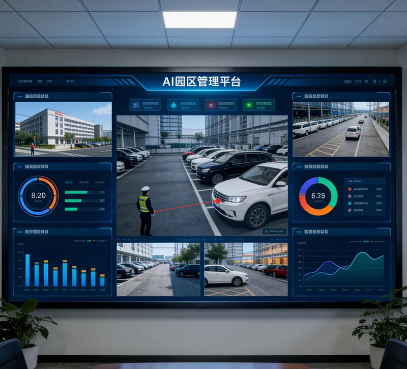 AI状态监测系统后台界面，展示多个站点的健康评分和预警信息列表