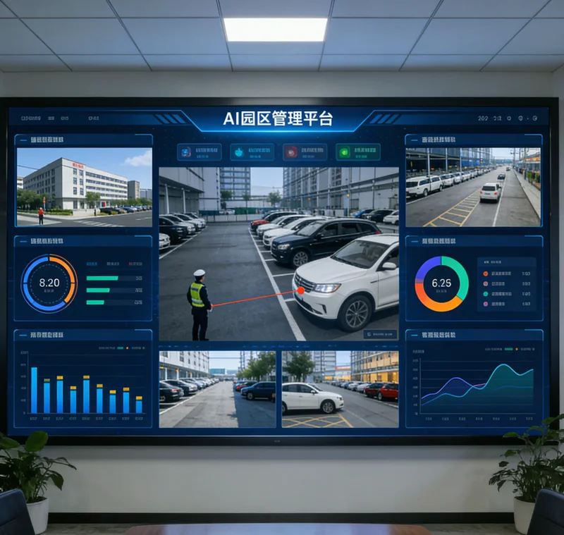 夜间集装箱码头作业现场,展示AI系统需要应对的真实复杂环境