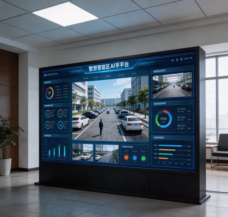 AI质检系统界面，显示胶膜图像及自动标记出的缺陷框