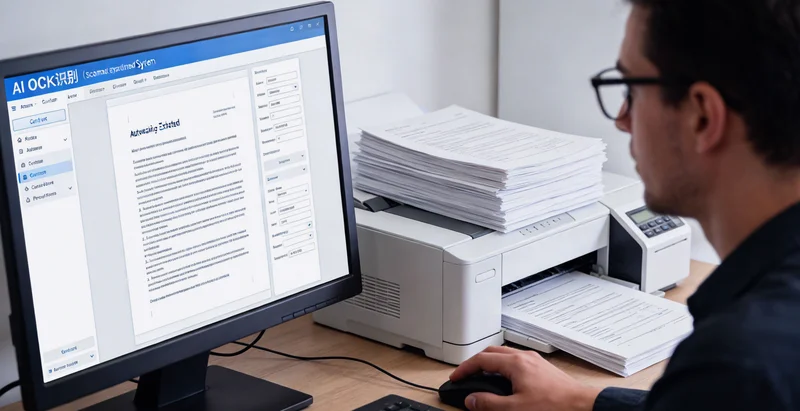 一张凌乱的办公桌,堆满了案卷材料,象征案头工作繁重