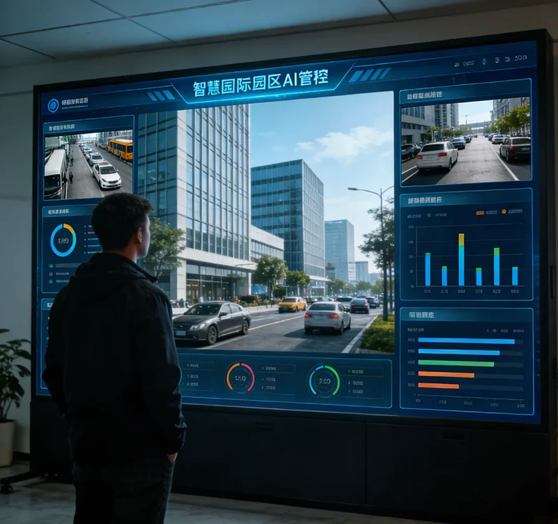 左右对比图：左侧是无人机拍摄的红外热斑图片，右侧是AI系统自动标记出的故障组件位置和类型列表
