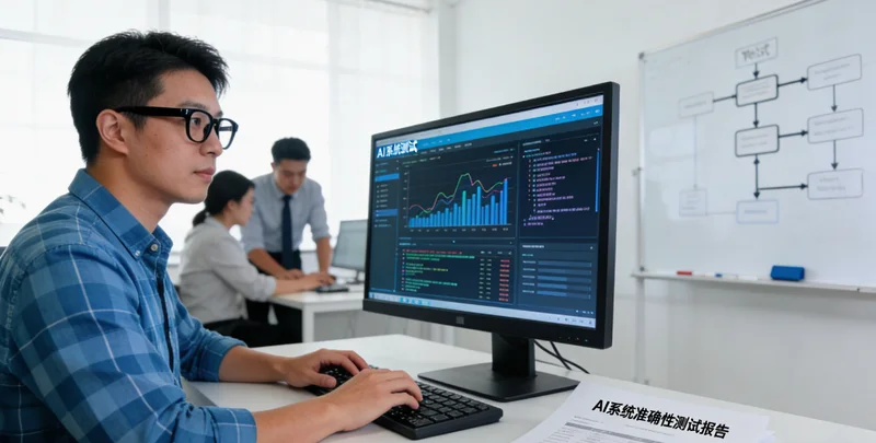 化学原料药质检员正在通过显微镜观察样品