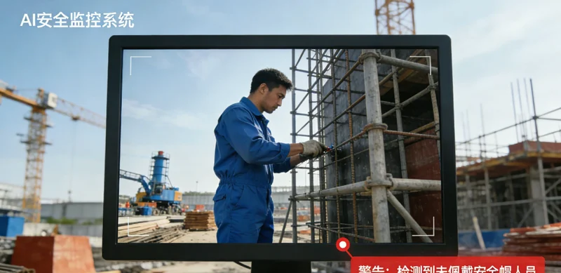 游戏手柄组装车间工人佩戴安全帽作业场景