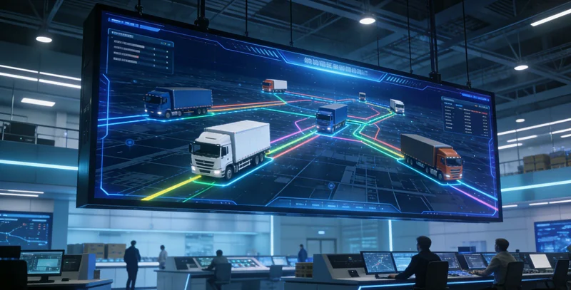 真石漆厂区内车辆排队等待装货的场景